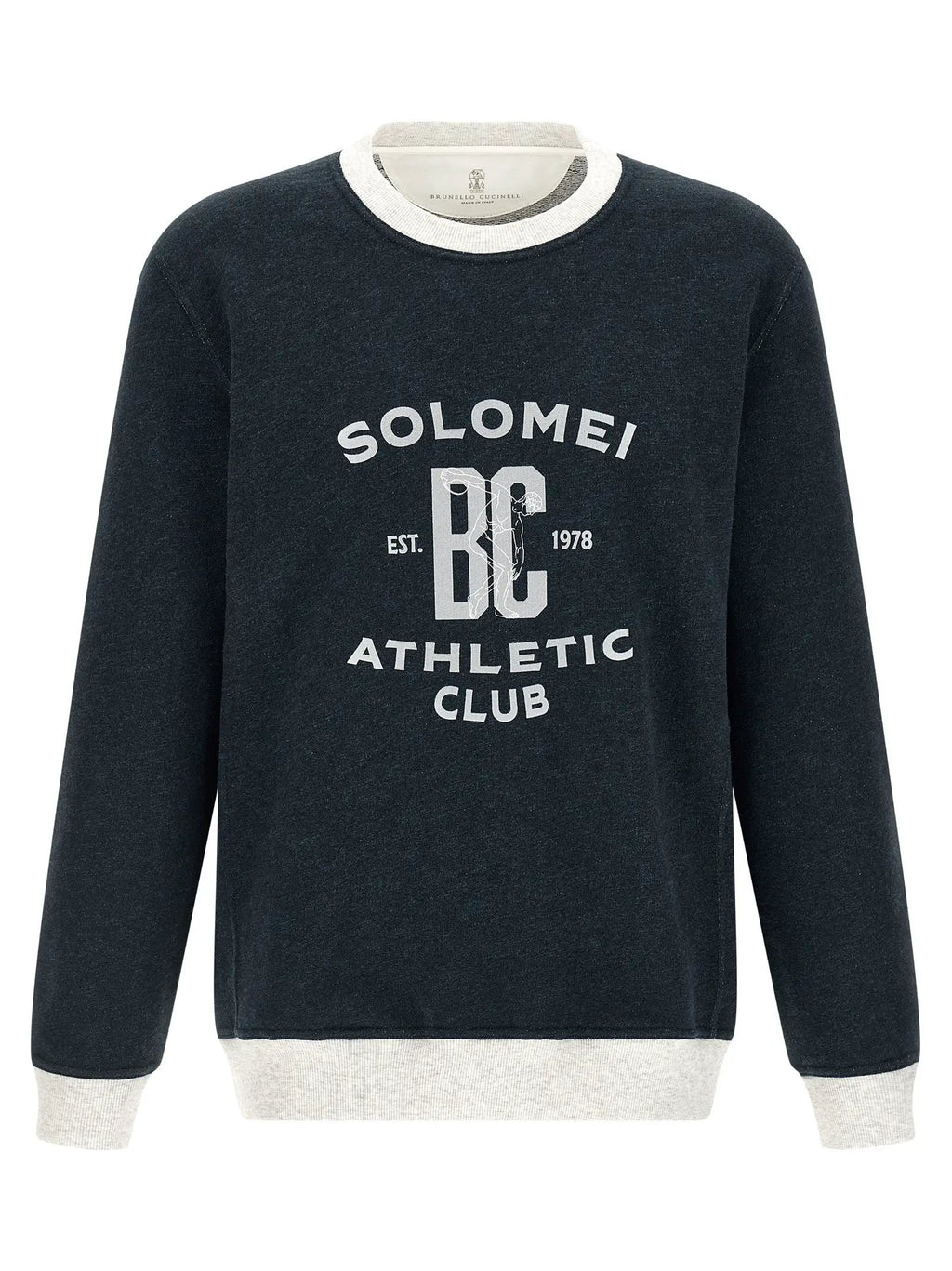 Brunello Cucinelli Blue Cotton Sweatshirt