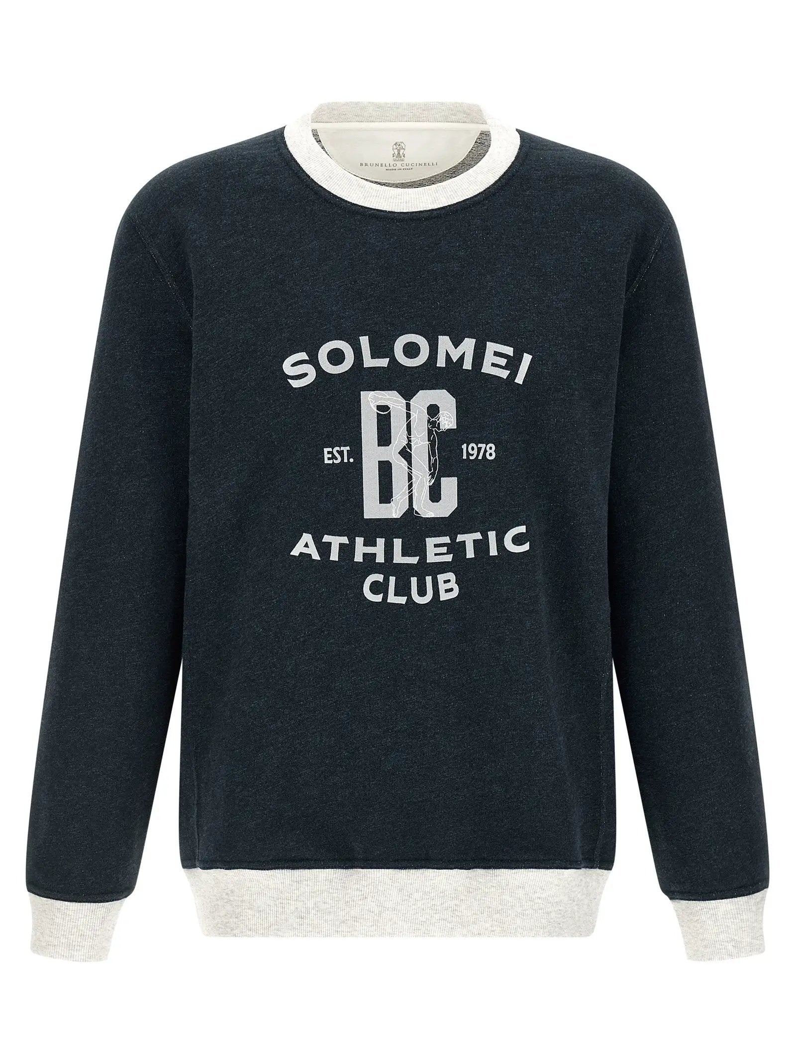 Brunello Cucinelli Blue Cotton Sweatshirt