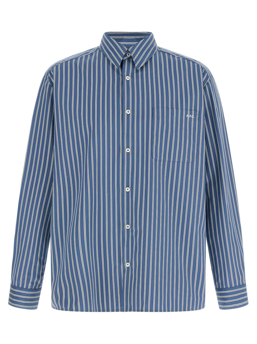 A.P.C. Blue Cotton Blouse