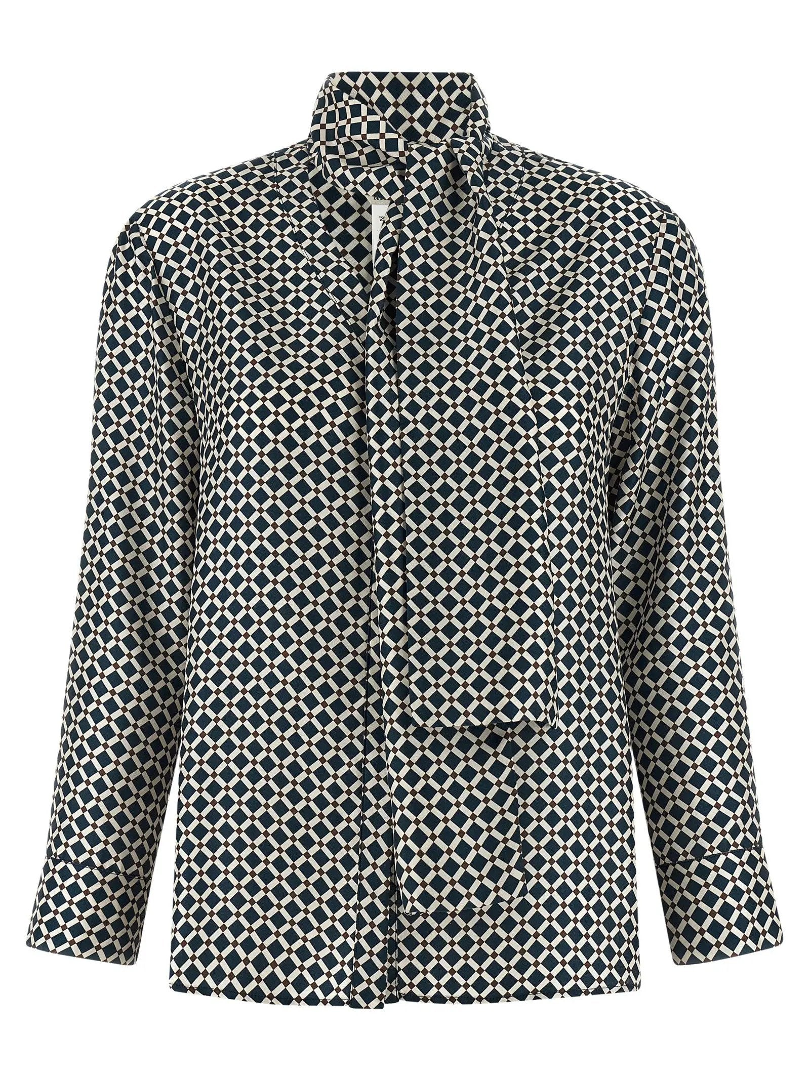 'S Max Mara Blue Silk Blouse