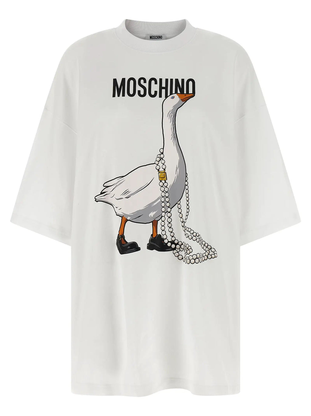 Moschino White Cotton Short Dress