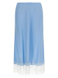 Moschino Blue Acetate Midi Skirt