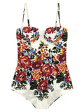 Dolce & Gabbana White Polyamide One-Piece Swimsuit