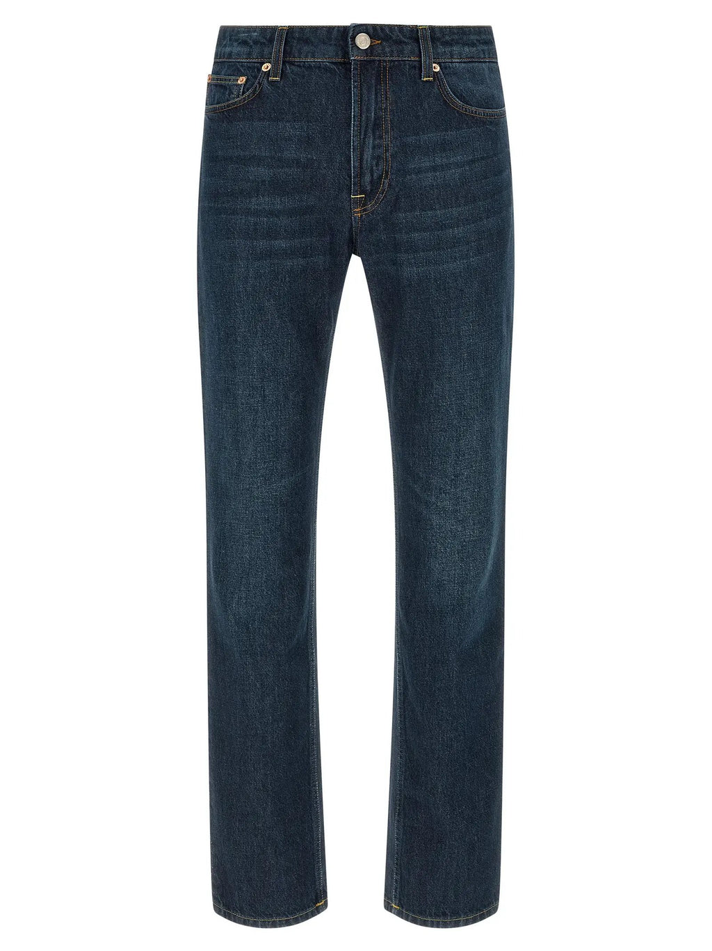 Department 5 Blue Cotton Straight-Leg Jeans