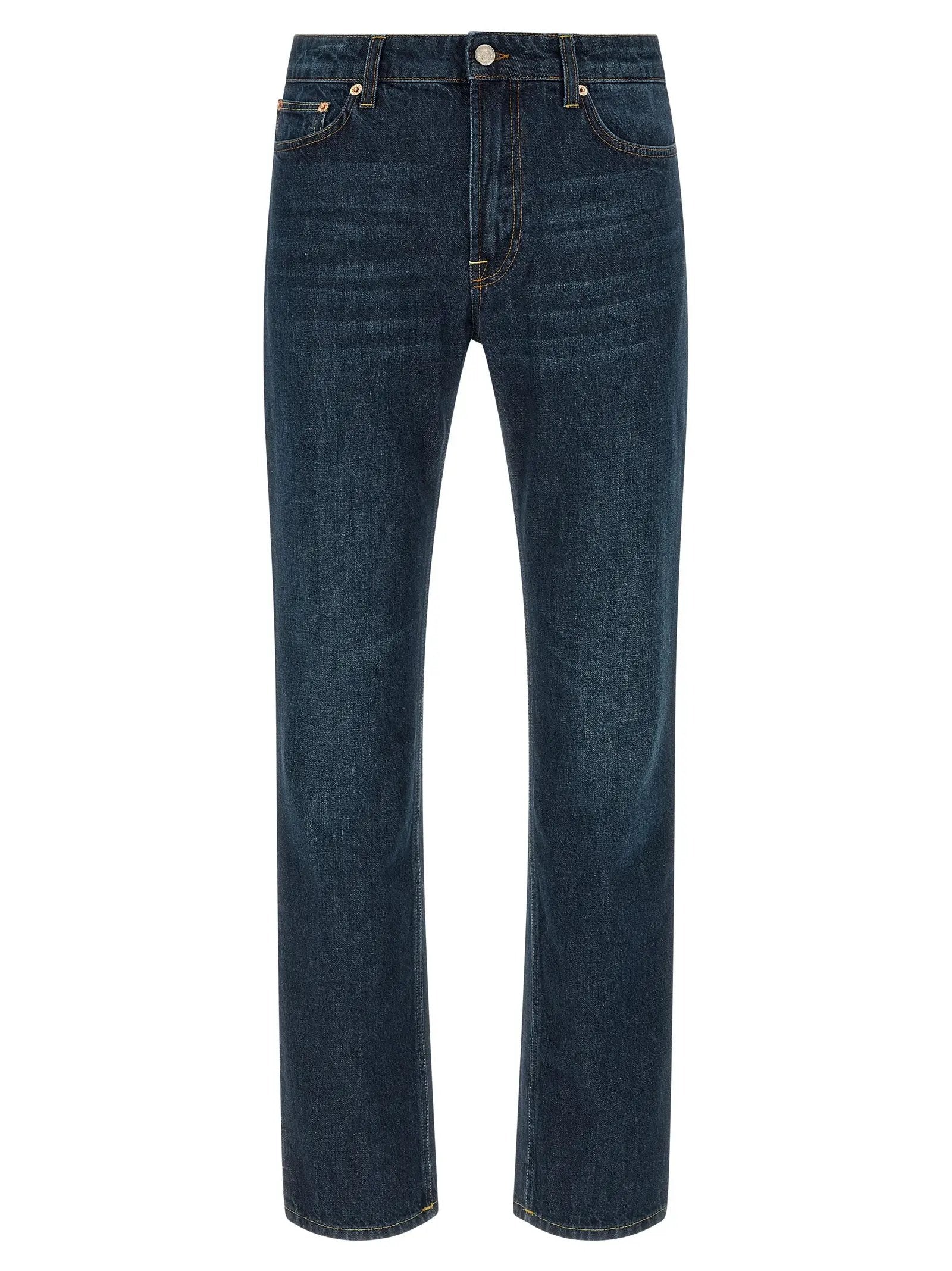 Department 5 Blue Cotton Straight-Leg Jeans