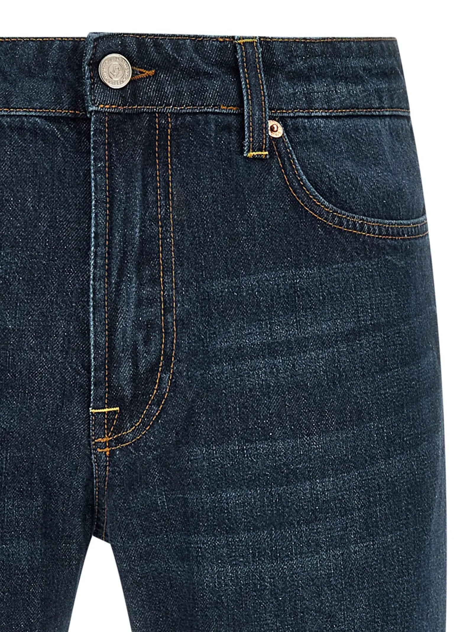 Department 5 Blue Cotton Straight-Leg Jeans