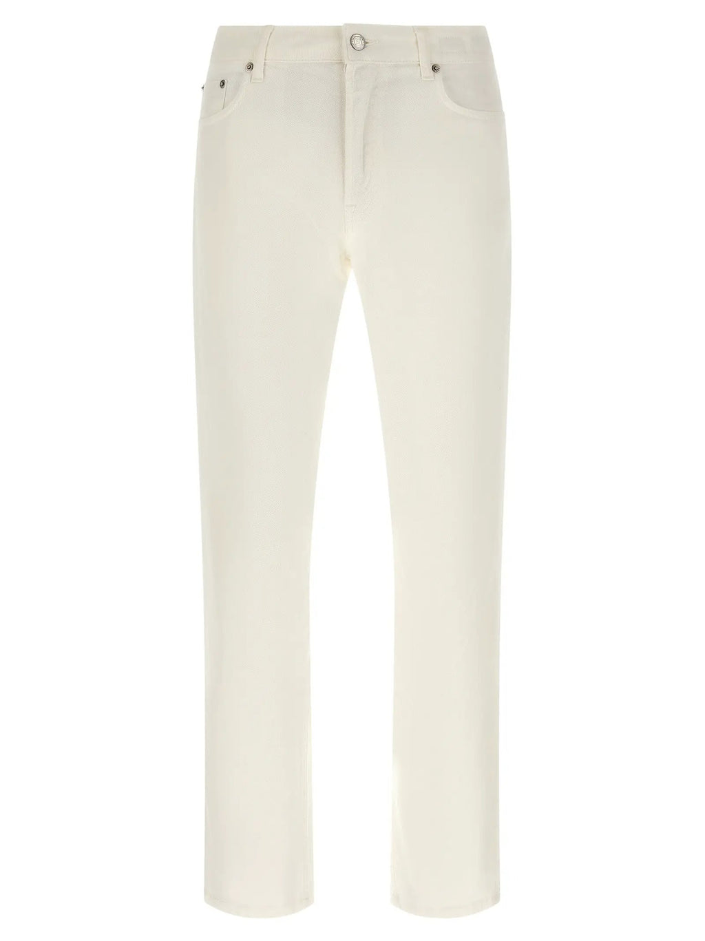 Department 5 White Cotton Straight-Leg Jeans