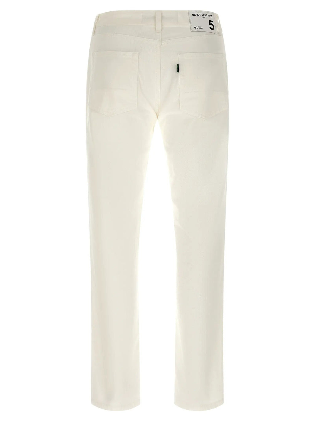 Department 5 White Cotton Straight-Leg Jeans