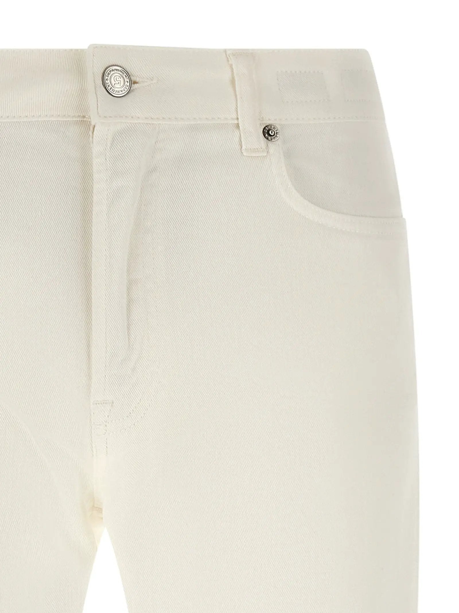 Department 5 White Cotton Straight-Leg Jeans