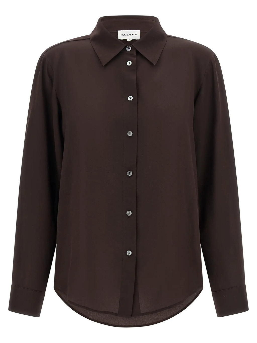 P.A.R.O.S.H. Brown Silk Blouse