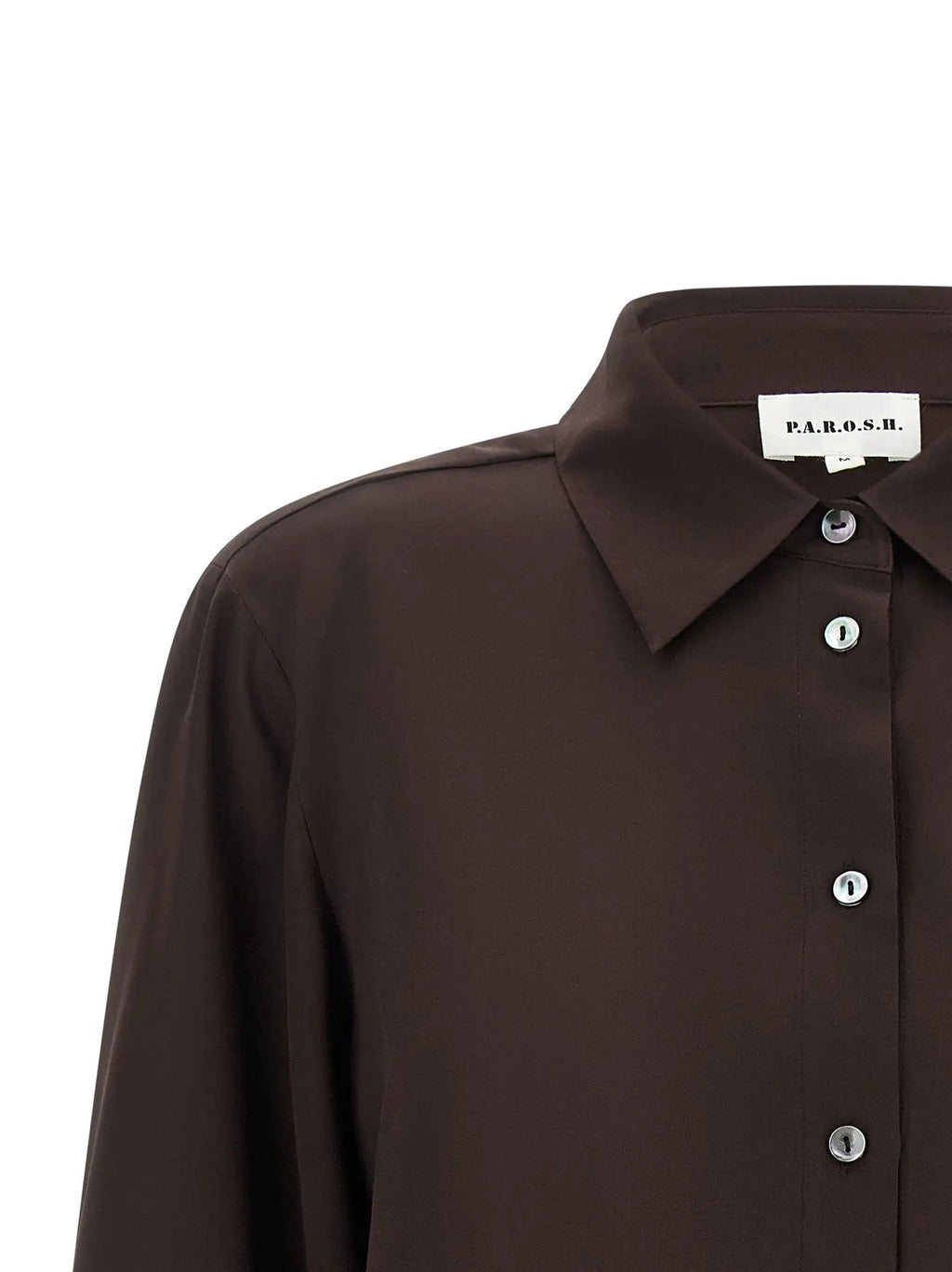 P.A.R.O.S.H. Brown Silk Blouse