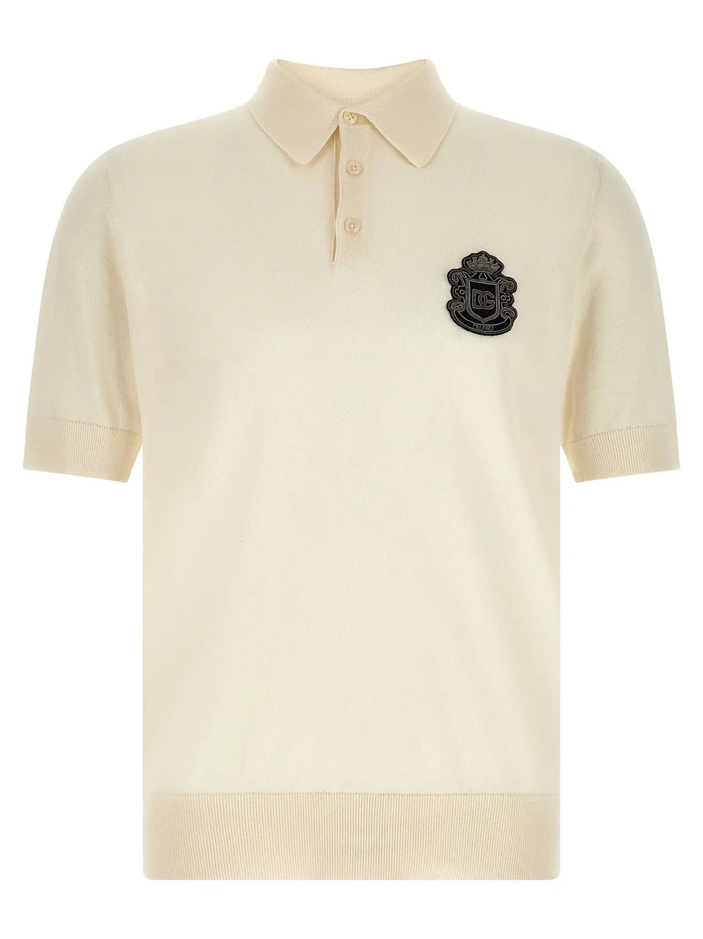 Dolce & Gabbana White Cotton Polo Shirt
