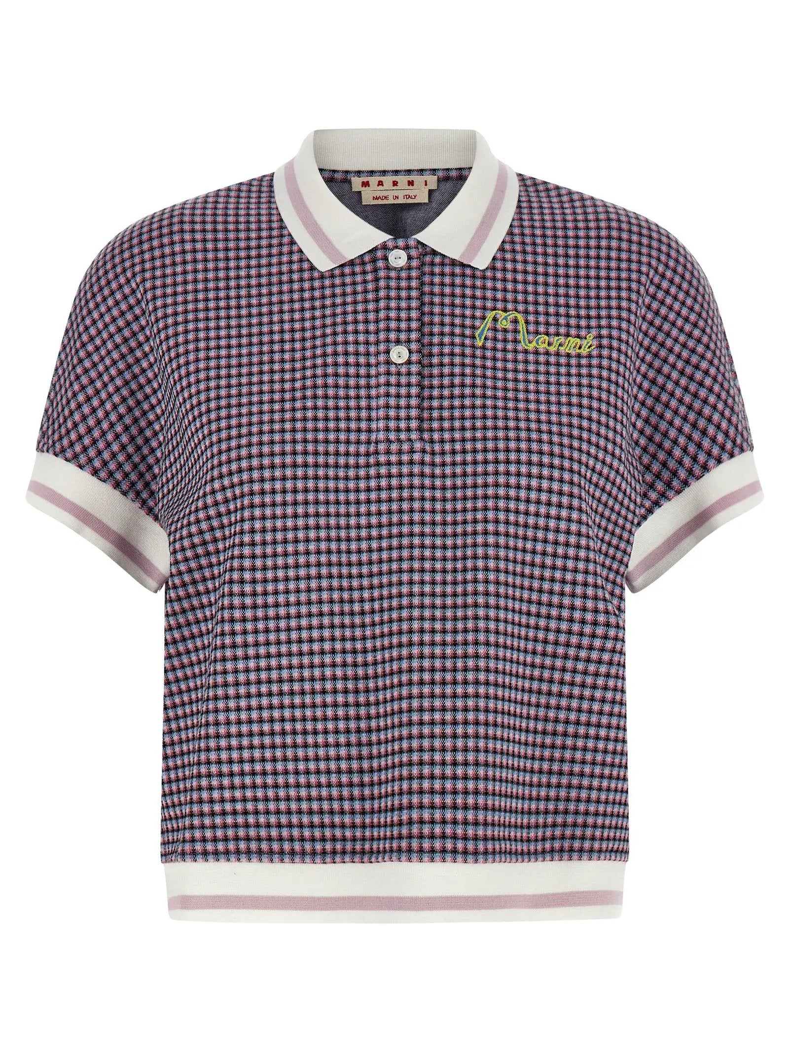 Marni Multicolor Viscose Polo Shirt