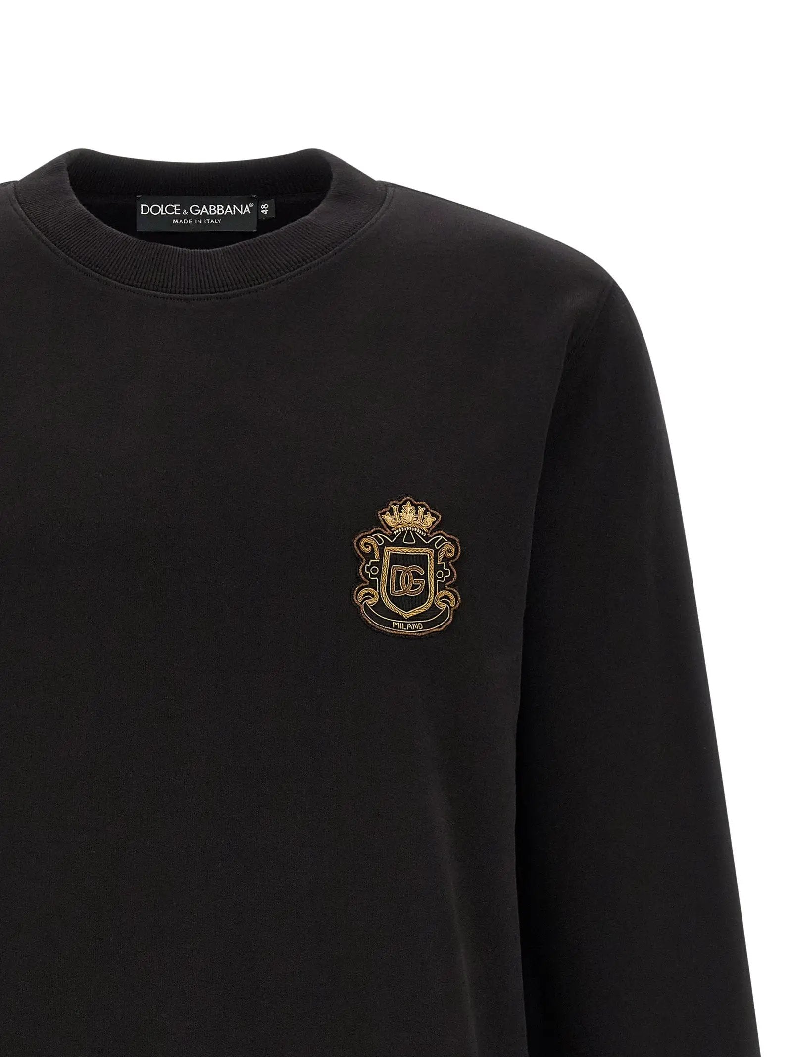 Dolce & Gabbana Black Cotton Sweatshirt