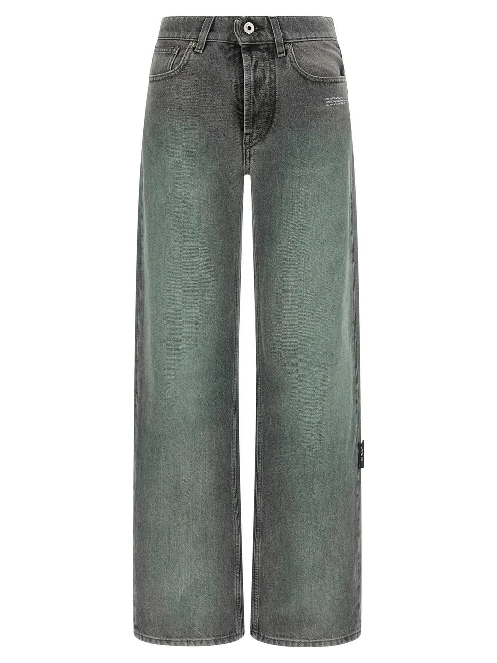 Off-White Gray Cotton Jeans Denim