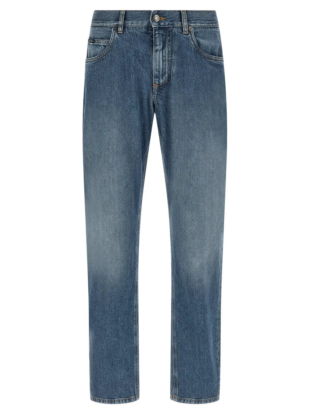 Dolce & Gabbana Blue Cotton Straight-Leg Jeans