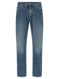 Dolce & Gabbana Blue Cotton Straight-Leg Jeans