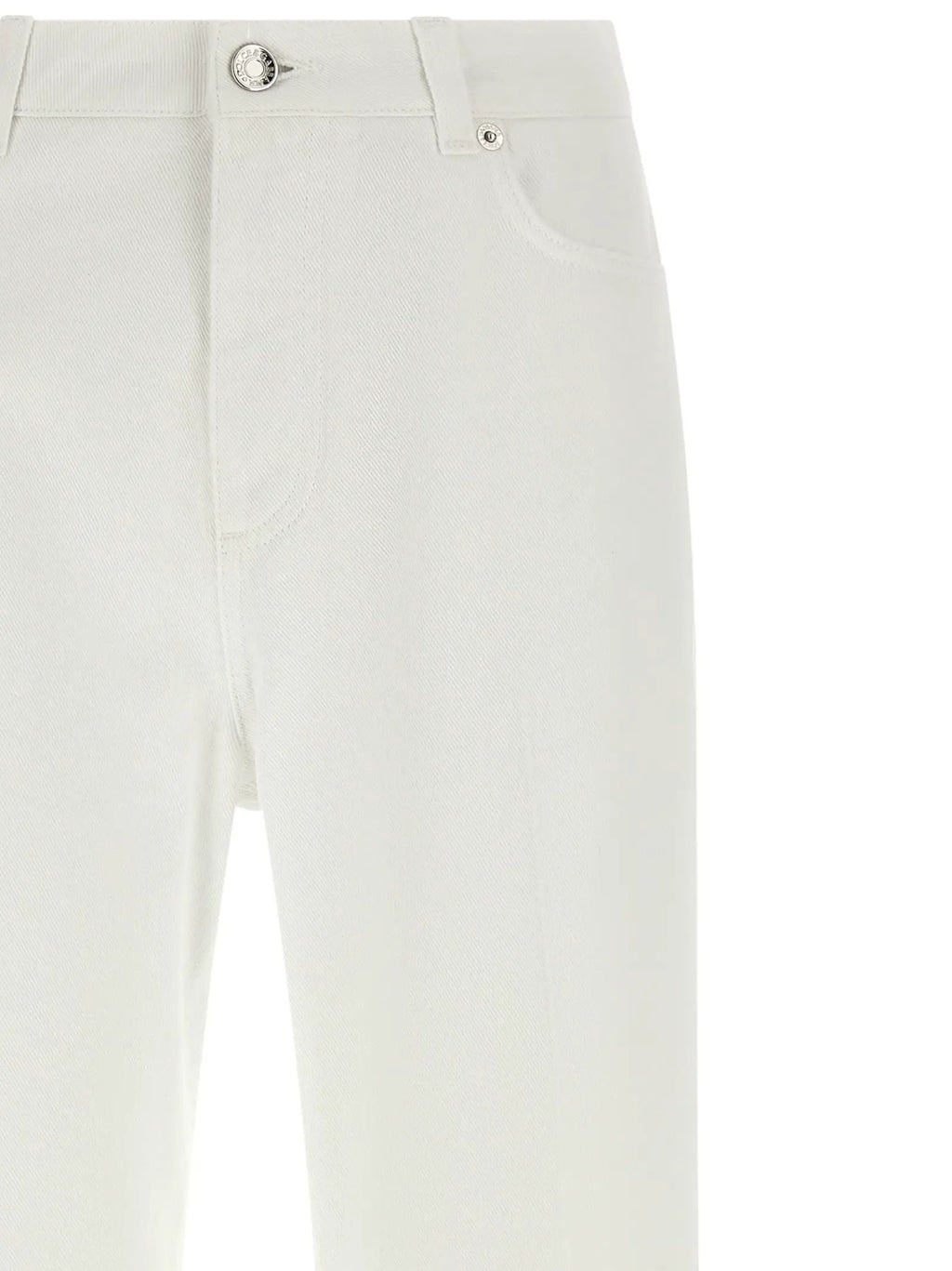 Dolce & Gabbana White Cotton Flared Jeans