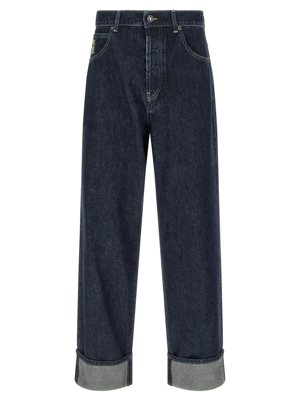 Marni Blue Cotton Straight-Leg Jeans