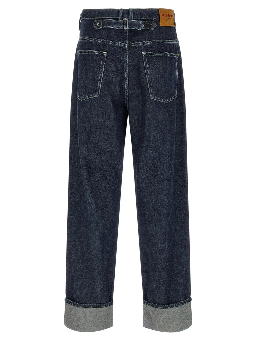 Marni Blue Cotton Straight-Leg Jeans