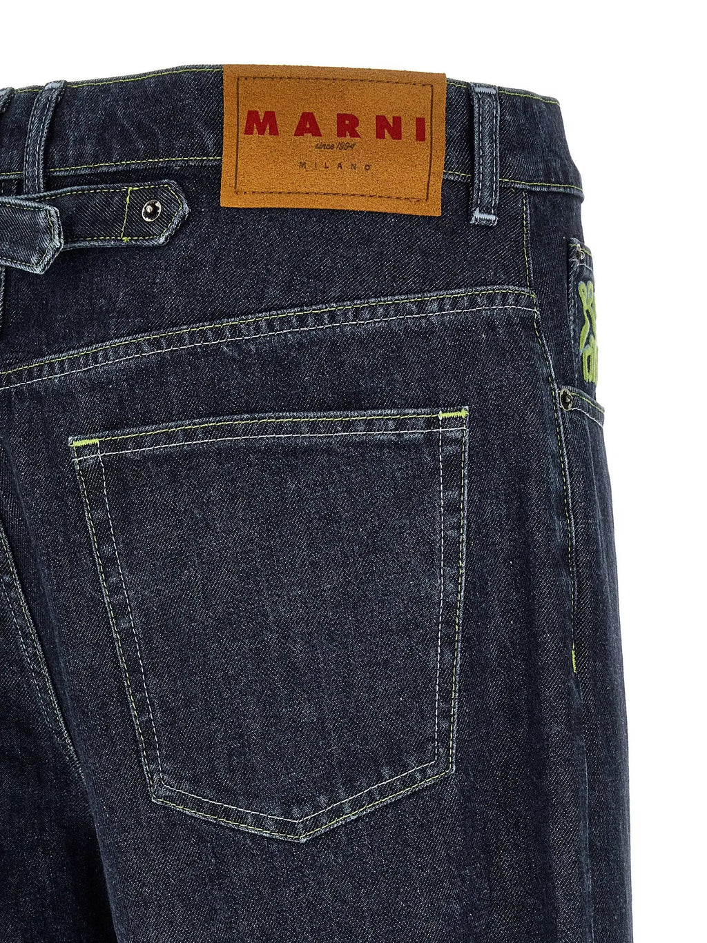 Marni Blue Cotton Straight-Leg Jeans