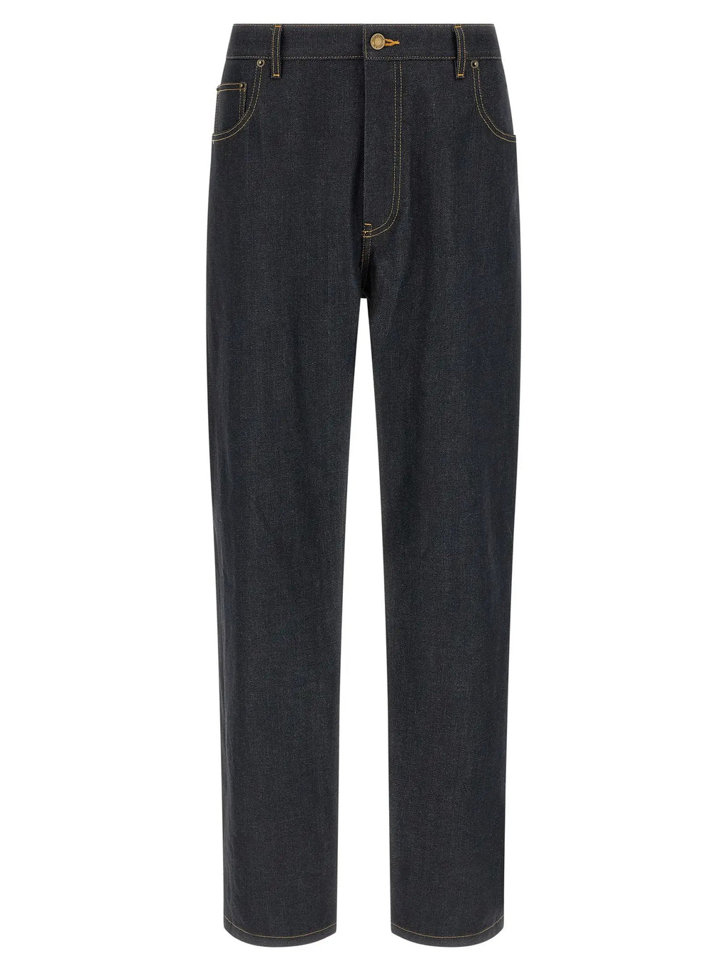Thom Browne Blue Cotton High-Waisted Jean
