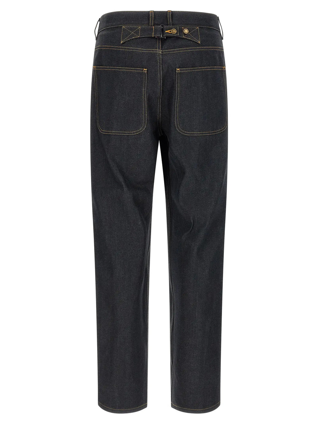 Thom Browne Blue Cotton High-Waisted Jean