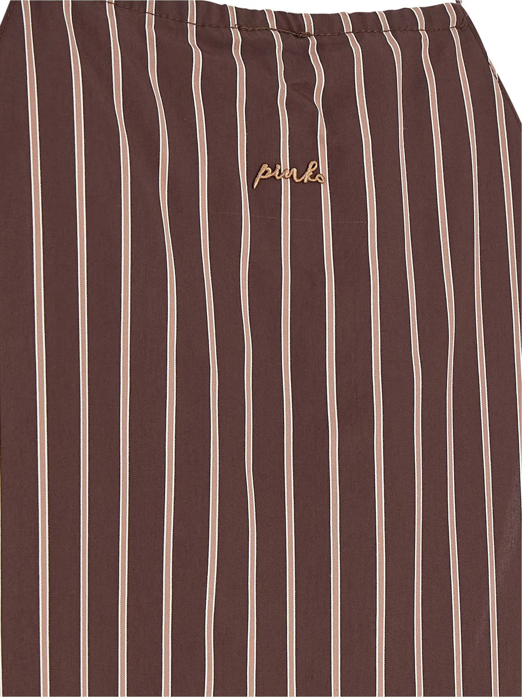 PINKO Brown Viscose Sleeveles T-Shirt