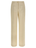 P.A.R.O.S.H. Beige Viscose Casual Pants