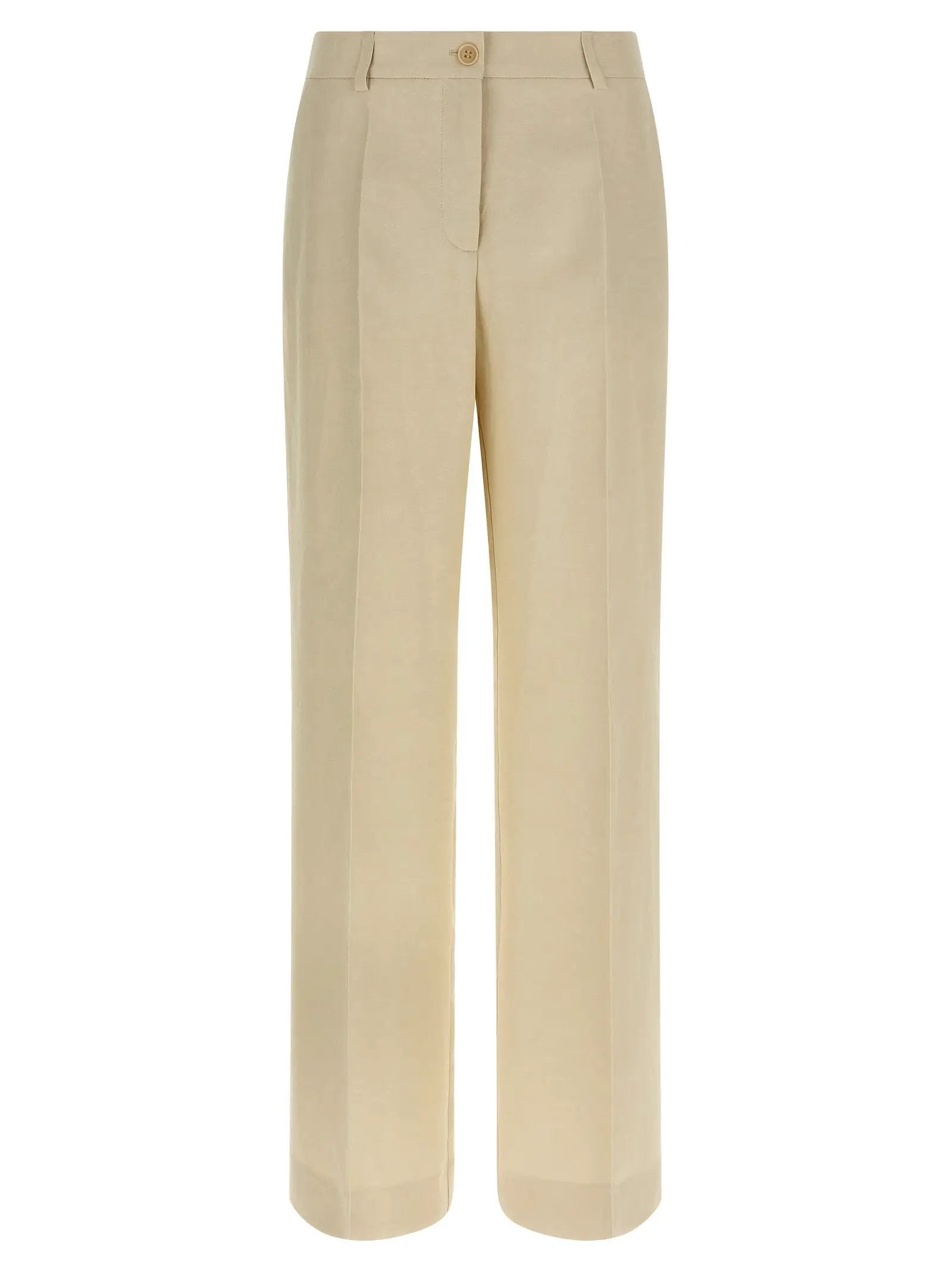 P.A.R.O.S.H. Beige Viscose Casual Pants