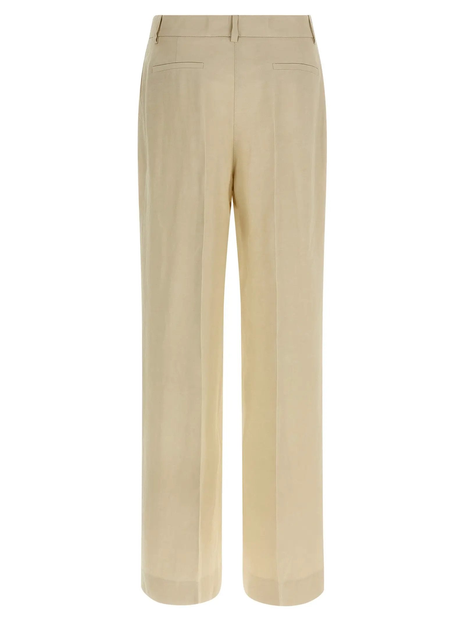 P.A.R.O.S.H. Beige Viscose Casual Pants