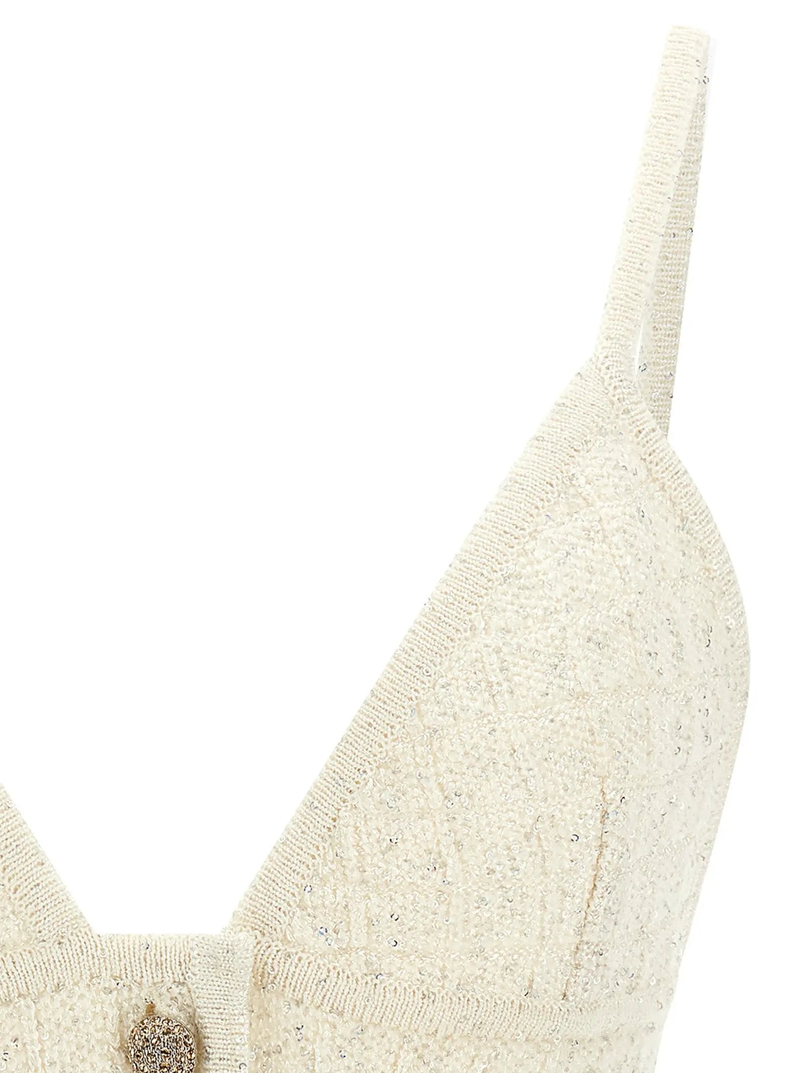 Alessandra Rich White Polyester Tank Tops