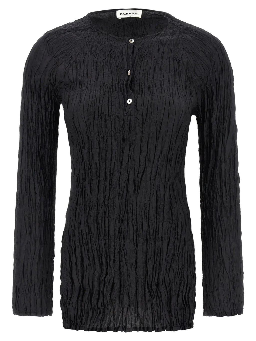 P.A.R.O.S.H. Black Silk Blouse