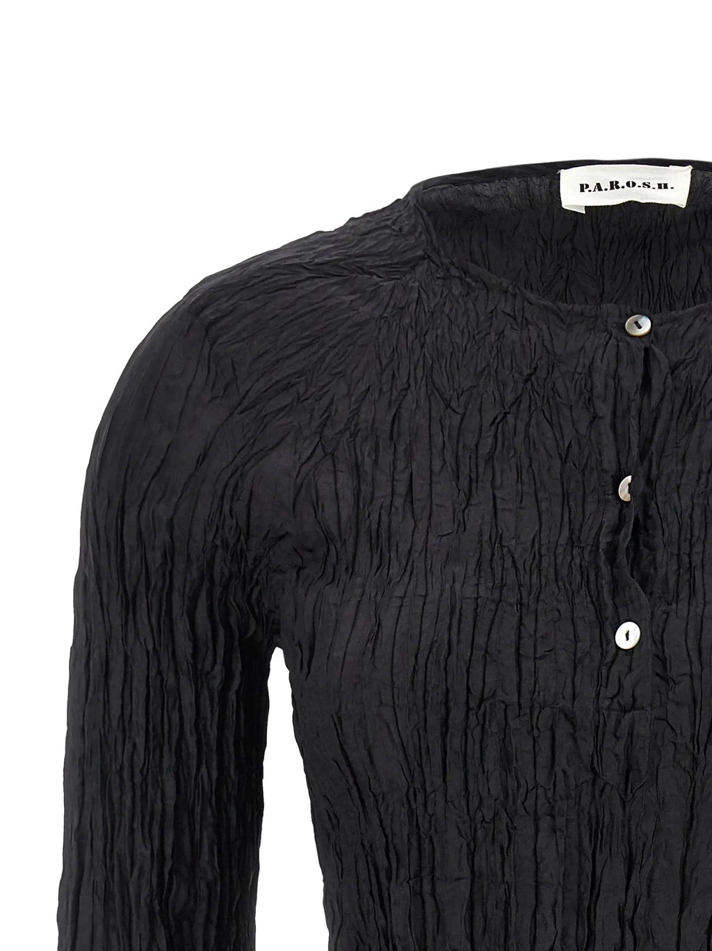 P.A.R.O.S.H. Black Silk Blouse
