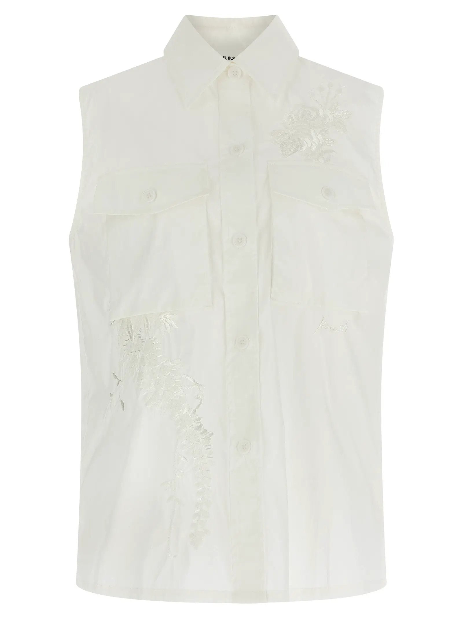 P.A.R.O.S.H. White Polyamide Blouse