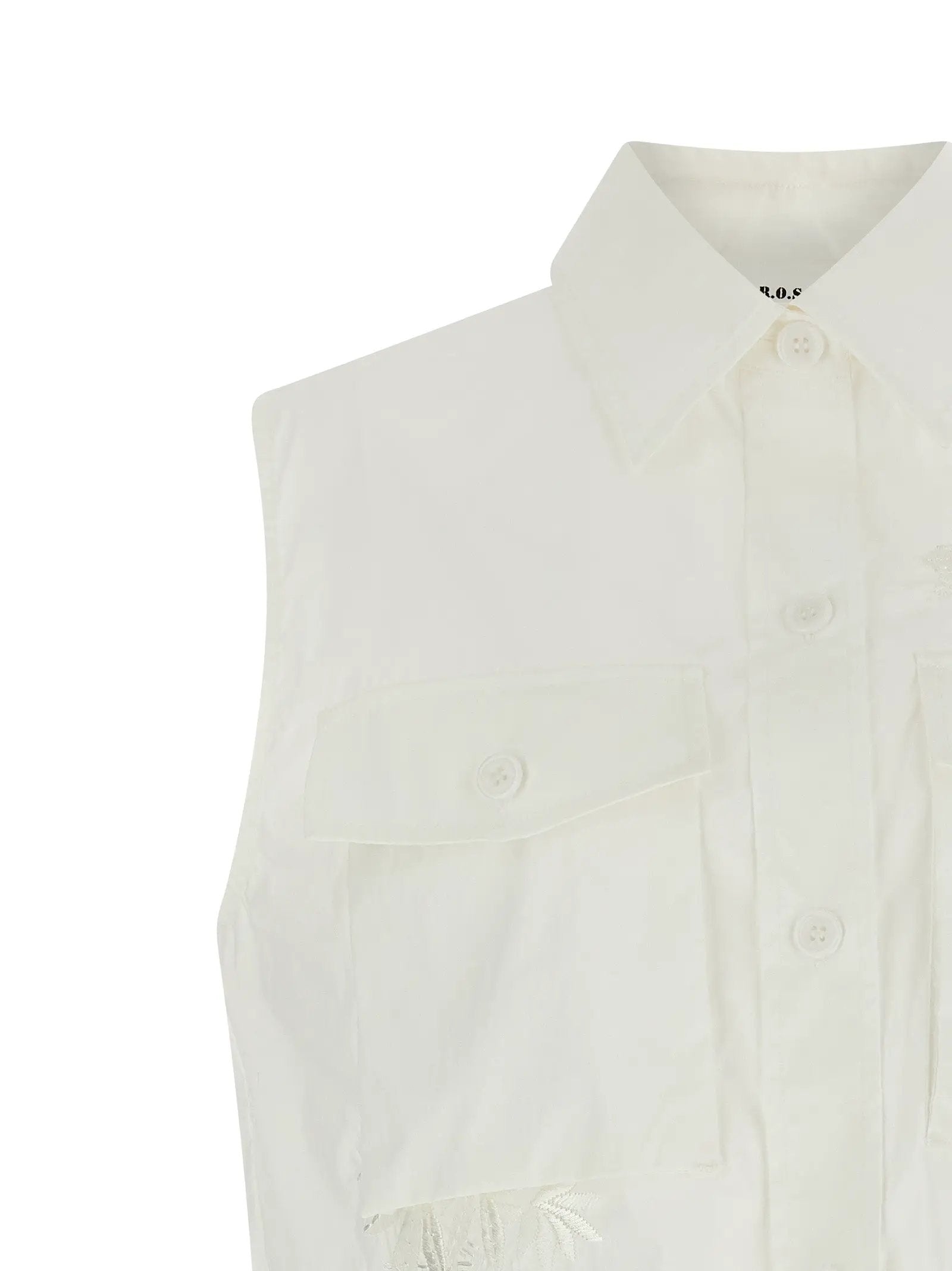 P.A.R.O.S.H. White Polyamide Blouse