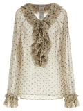 P.A.R.O.S.H. Beige Polyester Blouse