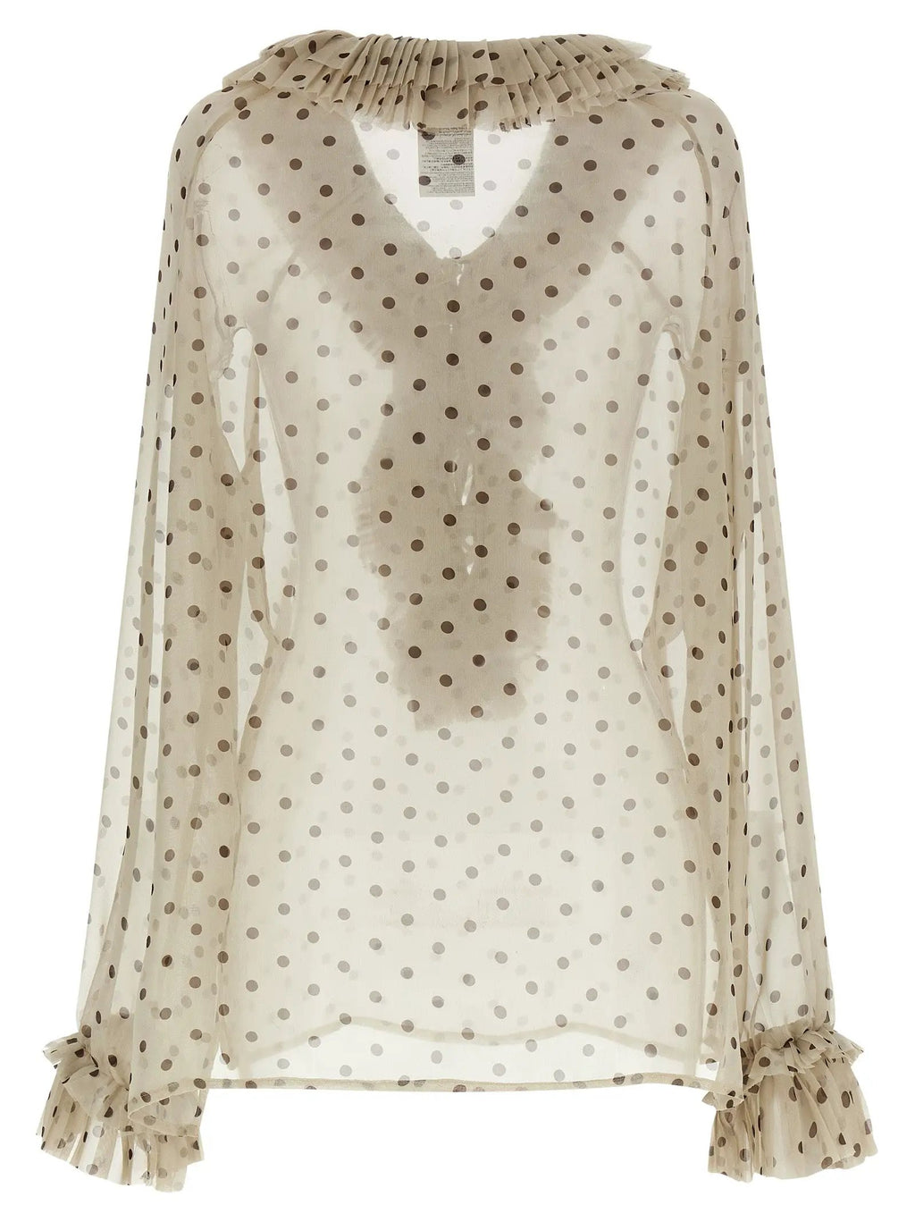 P.A.R.O.S.H. Beige Polyester Blouse