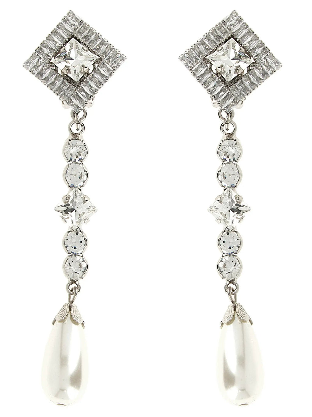 Alessandra Rich Silver Plastic Earrings