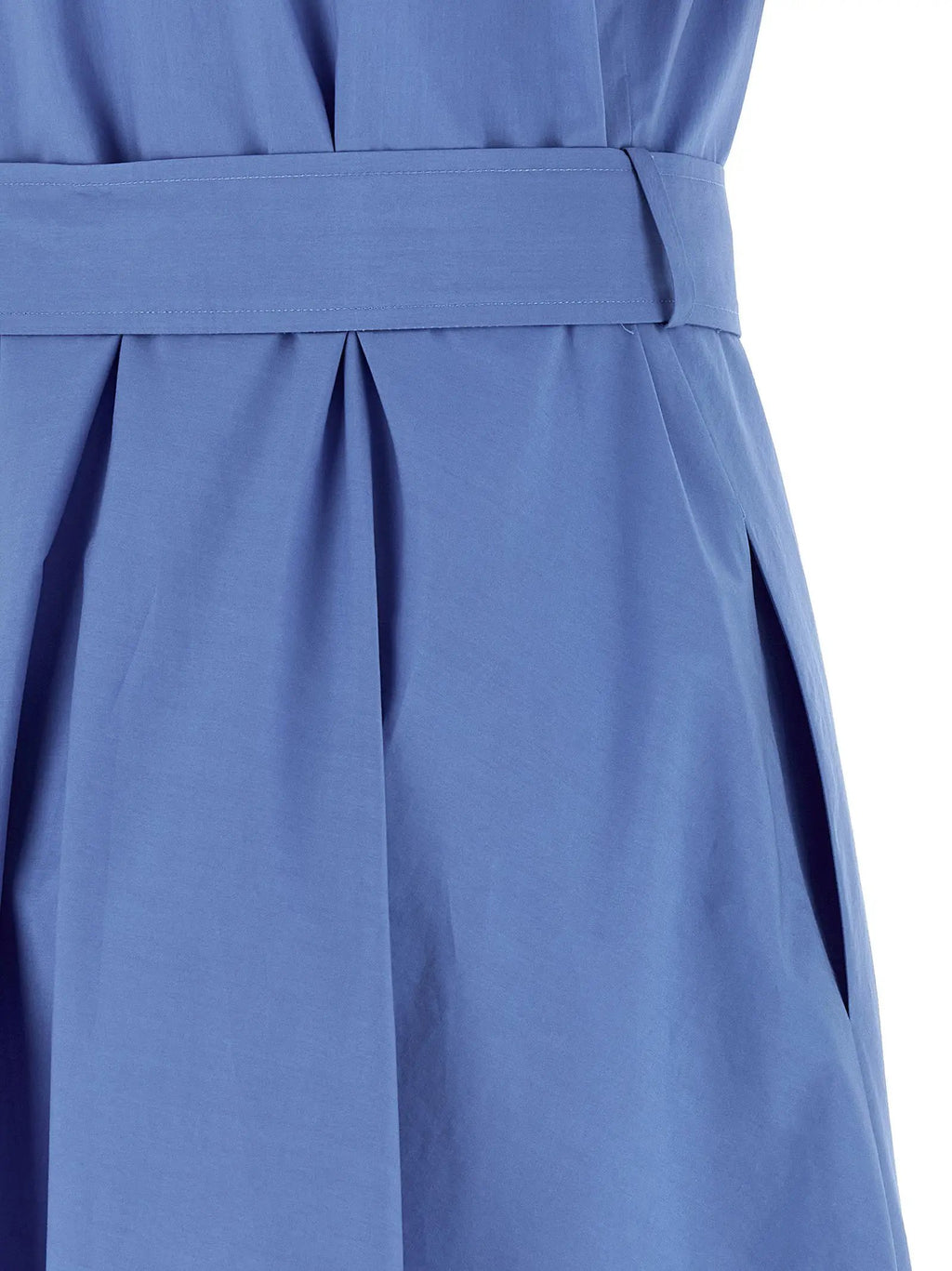 P.A.R.O.S.H. Blue Cotton Midi Dress