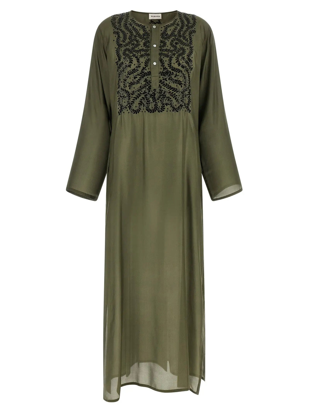 P.A.R.O.S.H. Bicolor Silk Long Dress