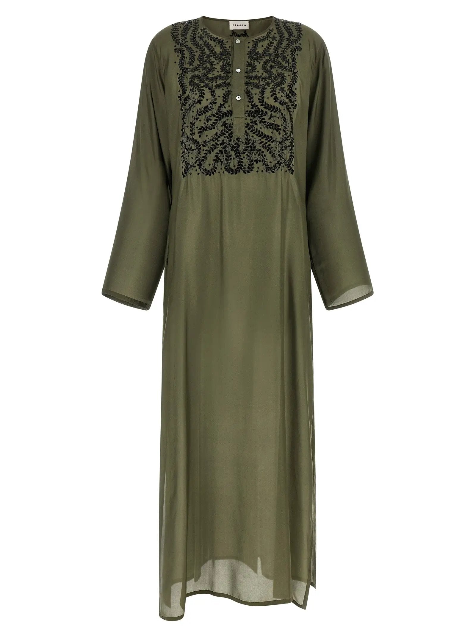 P.A.R.O.S.H. Bicolor Silk Long Dress