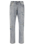 MM6 Maison Margiela Blue Cotton Relaxed Fit Jeans