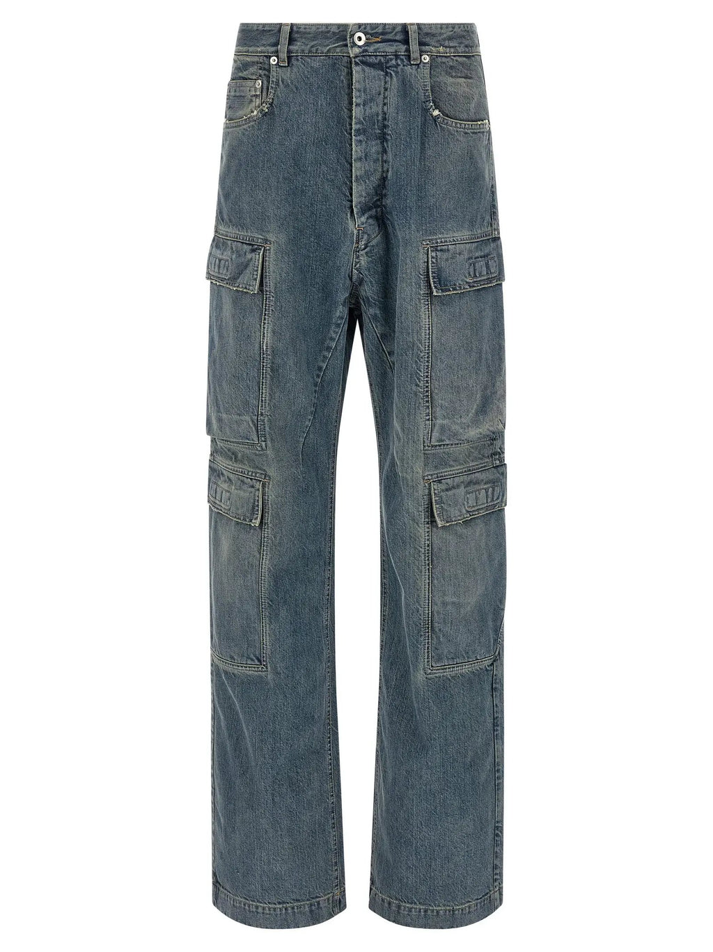 DRKSHDW Blue Cotton Cargo Pants