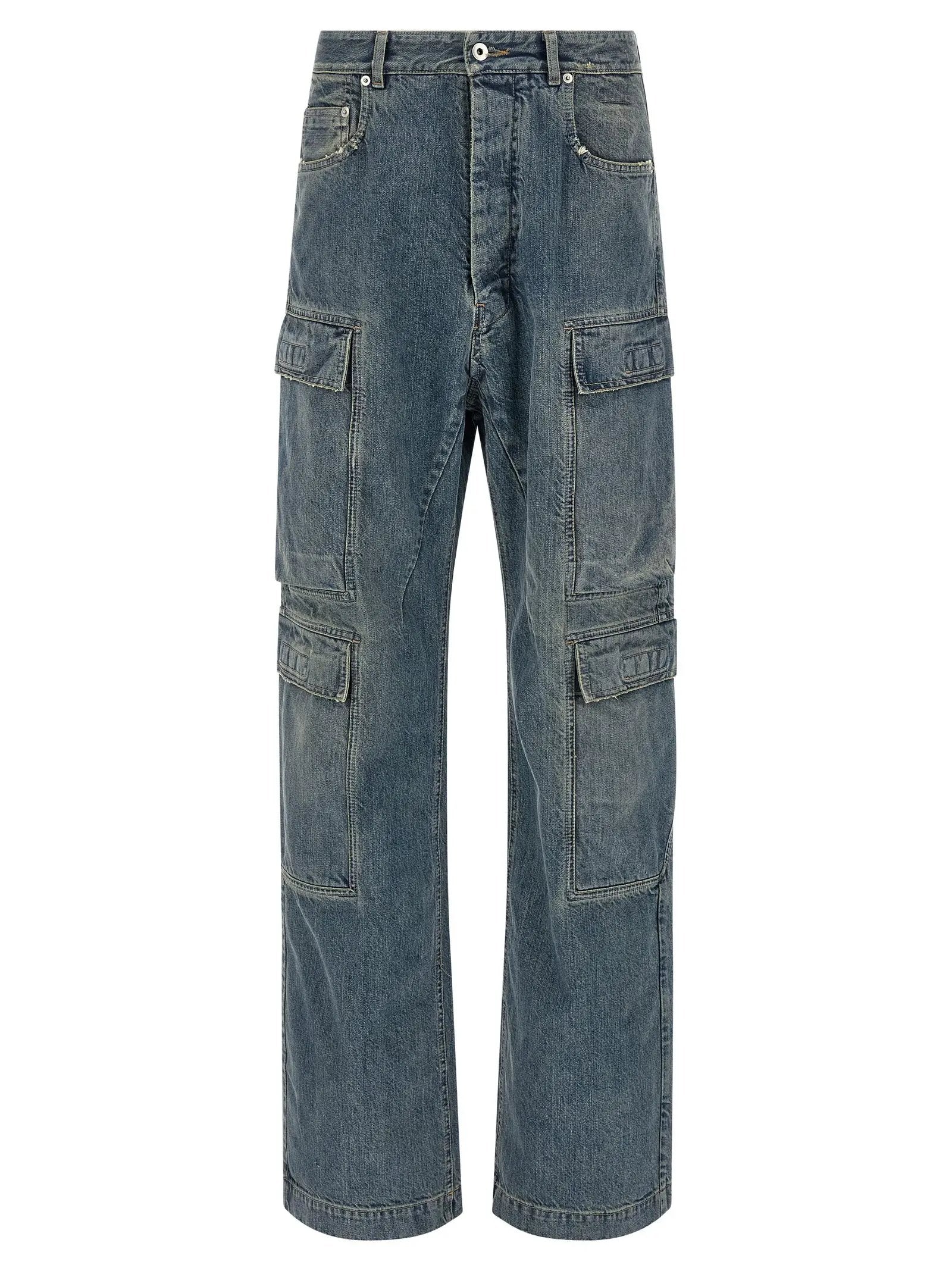 DRKSHDW Blue Cotton Cargo Pants