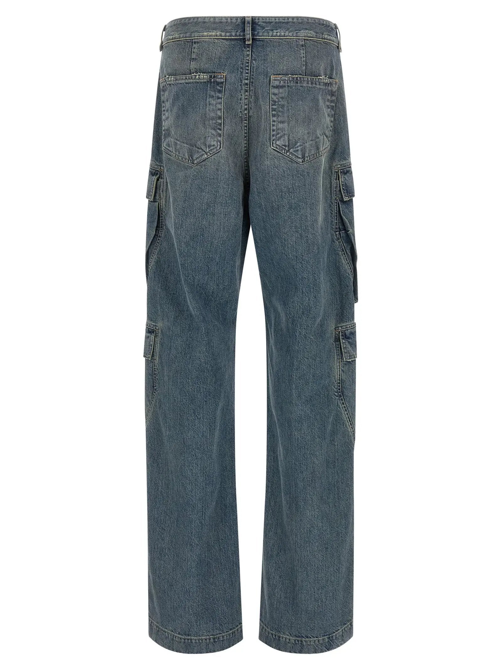DRKSHDW Blue Cotton Cargo Pants