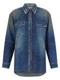 Golden Goose Blue Polyester Blouse