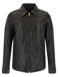 Rick Owens Black Lamb Leather Leather Jacket