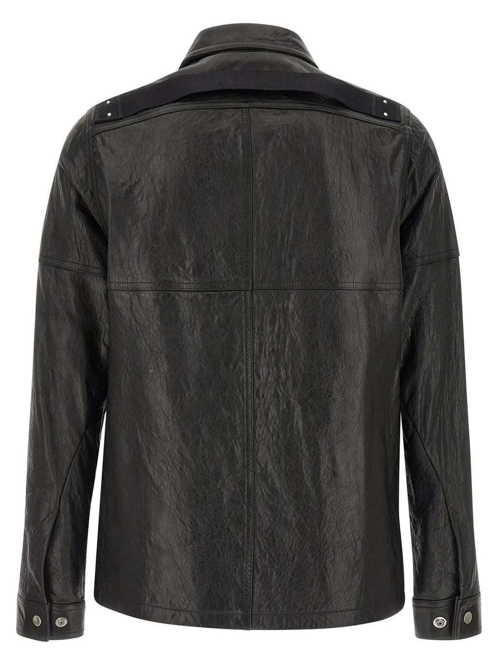 Rick Owens Black Lamb Leather Leather Jacket