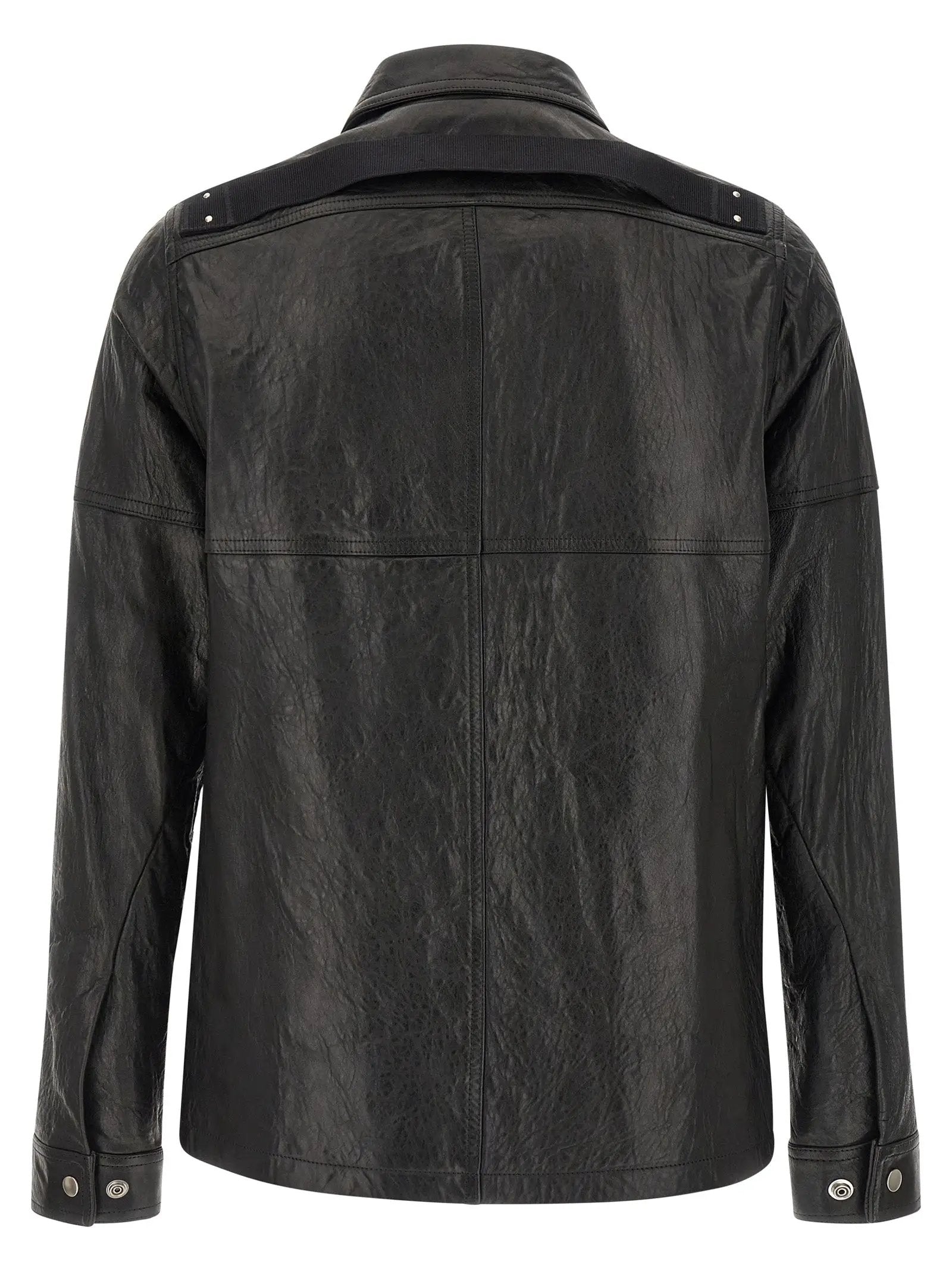 Rick Owens Black Lamb Leather Leather Jacket